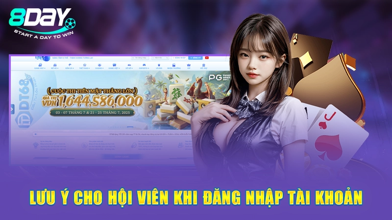 Lưu ý cho hội viên khi đăng nhập tài khoản